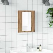 vidaXL Spegelskåp för badrum LED ek 40x12x45 cm konstruerat trä