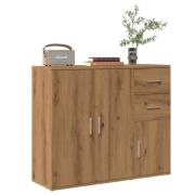 vidaXL Skänk hantverksmässig ek 91x29,5x75 cm konstruerat trä