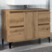 vidaXL Tvättställsskåp artisan ek 80x33x60 cm konstruerat trä