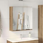 vidaXL Spegelskåp för badrum ek 64x20x66,5 cm konstruerat trä