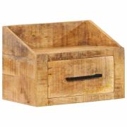 vidaXL Nattduksbord med låda Brun 40 x 30 x 30 cm Massivt Mangoträ