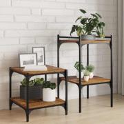 vidaXL Bokhylla Bräda 4 pcs Brun 40 x 40 x 1.5 cm Konstruerat trä