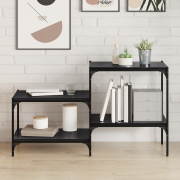 vidaXL Bokhylla Bräda med hylla 4 pcs Svart 100 x 40 x 1.5cm Spånskiva
