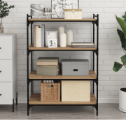 vidaXL Bokhylla Bräda med hylla 4 pcs Brun 100 x 40 x 1.5cm Spånskiva