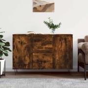 vidaXL Skänk rökfärgad ek 101,5x35x70 cm konstruerat trä