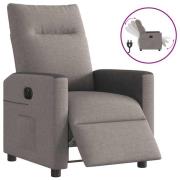 vidaXL Elektrisk reclinerfåtölj taupe tyg