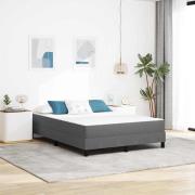 vidaXL Sängmadrass med madrass Ljusgrå 160 x 200 cm tyg