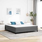 vidaXL Sängmadrass med madrass Ljusgrå 180 x 200 cm tyg