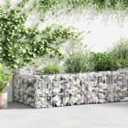 vidaXL Planteringsgabion galvaniserat stål 180x90x50 cm