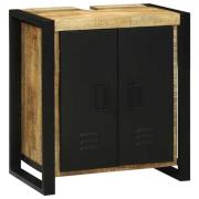 vidaXL Diskbänksskåp med hylla Brun 55 x 35 x 60 cm Massivt mangoträ