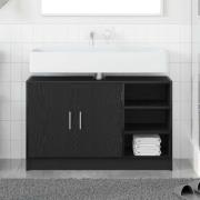 vidaXL Diskho Skåp med dörr Svart Ek 90 x 29 x 55 cm Konstruerat trä
