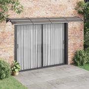 vidaXL Dörrtak svart 400x100 cm polykarbonat