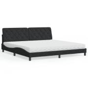 vidaXL Bed with Mattress Black 200x200 cm Velvet