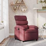 vidaXL Reclinerfåtölj vinröd tyg
