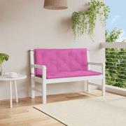 vidaXL Bänkdynor 2 st rosa 120x50x7 cm tyg