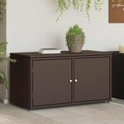 vidaXL Trädgårdsskåp brun 110x55x60,5 cm konstrotting