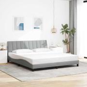 vidaXL Bed Frame without Mattress "Hanko" Light Grey 180x200 cm Fabric