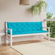 vidaXL Bänkdynor 2 st turkos 200x50x7 cm tyg