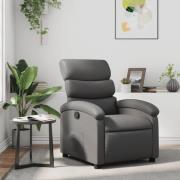 vidaXL Reclinerfåtölj grå konstläder