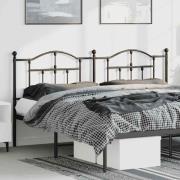 vidaXL Ersättningsgavel metall svart 180 cm