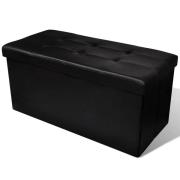 vidaXL Förvaringsbänk med kudde 84.5 x 41 x 41 cm Konstruerat trä