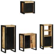 vidaXL Badrumsmöbelset 4 pcs Brun 40 x 35 x 90 cm Massivt mangoträ