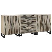 vidaXL Badrumsmöbelset 3 pcs Vit 180 x 33 x 75 cm Massivt mangoträ