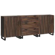 vidaXL Badrumsmöbelset 3 pcs Brun 180 x 33 x 75 cm Massivt mangoträ