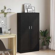 vidaXL Bokhylla Svart ek 82.5 x 30.5 x 150 cm Konstruerat trä