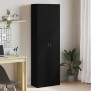 vidaXL Kontorsskåp 2 pcs Svart ek 60 x 32 x 190 Konstruerat trä