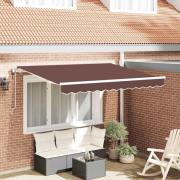 vidaXL Utfällbar markis Brun 350 x 200 cm Polyester och aluminium
