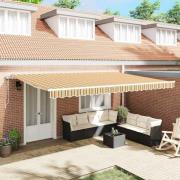 vidaXL Utfällbar markis 500 × 300 cm Flerfärgsdesign