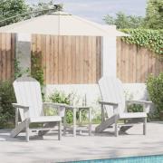 vidaXL Trädgårdsloungemöbler 2 pcs Vit 74 x 82 x 90cm polyeten