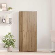 vidaXL Kontorsskåp 2 pcs artisan ek 60 x 32 x 153 Konstruerat trä