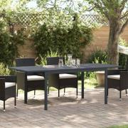 vidaXL Ute middagsbord 2 pcs Antracit 210 x 90 x 73 cm Stål