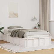 vidaXL Sängram Vit 80 x 200 cm Massiv furu