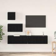 vidaXL Vägg TV Skåp 4 pcs Svart ek 80 x 30 x 30.5 cm Konstruerat trä