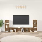 vidaXL TV-bänkset 4 pcs Artisan Ek 37 x 35 x 107 cm Konstruerat trä