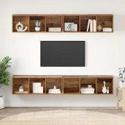 vidaXL TV-bänkset 4 pcs Gammalt trä 37 x 37 x 107 cm Konstruerat trä
