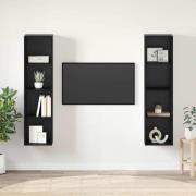 vidaXL TV-skåp 2 pcs Svart 37 x 37 x 142.5 cm Konstruerat trä