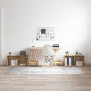 vidaXL TV-bänkset 2 pcs Artisan Ek 72 x 35 x 36,5 cm Konstruerat trä