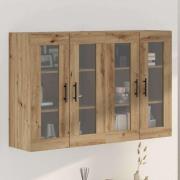vidaXL Väggmonterade Skåp 2 pcs Artisan ek och svart 69.5 x 34 x 90 cm