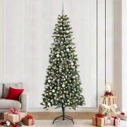 vidaXL Konstgjord julgran Grön 96 x 96 x 240 cm PVC och Plast och Stål