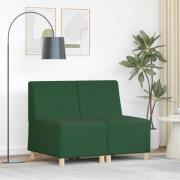 vidaXL Modulsofa utan armstöd 2 pcs Jungelgrön 55 x 74 x 82 cm