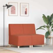 vidaXL Modulsofa utan armstöd 2 pcs Orange 55 x 74 x 82 cm Mockatyg