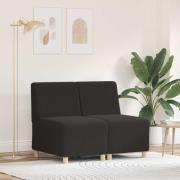 vidaXL Modulsofa utan armstöd 2 pcs Mörkgrå 55 x 74 x 82 cm Mockatyg