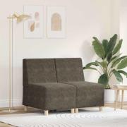 vidaXL Modulsofa utan armstöd 2 pcs Mörkgrå 55 x 74 x 82 cm