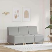 vidaXL Modulsofa utan armstöd 3 pcs Moln grå 55 x 74 x 82 cm tyg
