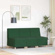 vidaXL Modulsofa utan armstöd 3 pcs Jungelgrön 55 x 74 x 82 cm