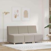 vidaXL Modulsofa utan armstöd 3 pcs Ljusgrå 55 x 74 x 82 cm